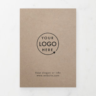 Rustic Kraft Simple Logo Tri-fold Brochure