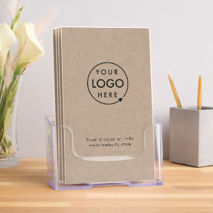 Rustic Kraft Simple Logo Tri-fold Brochures
