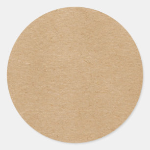 Rustic Kraft Simple Stylish Boho Classic Round Sticker