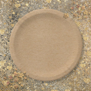 Rustic Kraft Simple Stylish Boho Paper Plate