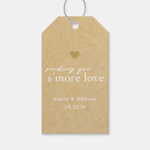 Rustic Kraft S'more Love Custom Wedding Favour Tag