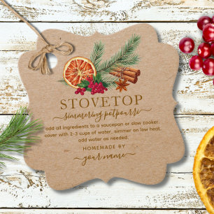 Rustic Kraft Stovetop Potpourri Tag