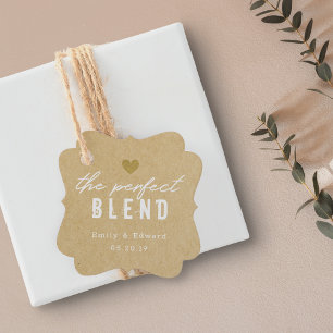 Rustic Kraft The Perfect Blend Wedding Favour Tags