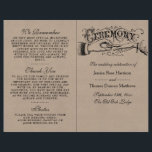 Rustic Kraft Wedding Ceremony Program Templates<br><div class="desc">Rustic Kraft Wedding Ceremony Program Templates</div>
