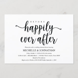 Rustic Kraft Wedding Rehearsal Dinner Invites
