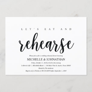 Rustic Kraft Wedding Rehearsal Dinner Invites