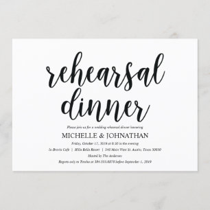 Rustic Kraft Wedding Rehearsal Dinner Invites