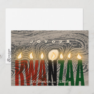 Rustic Kwanzaa Candles Card
