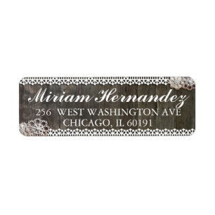 Rustic Lace Address Mailing Labels