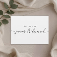 Rustic Lace Floral Be My Junior Bridesmaid