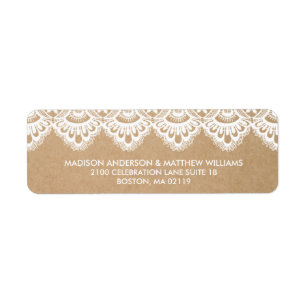 RUSTIC LACE RETURN ADDRESS LABELS