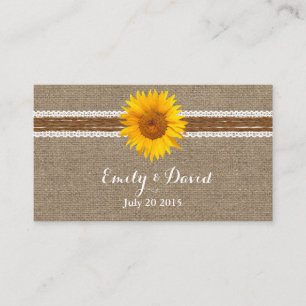Rustic Lace & Sunflower Wedding Website Insert