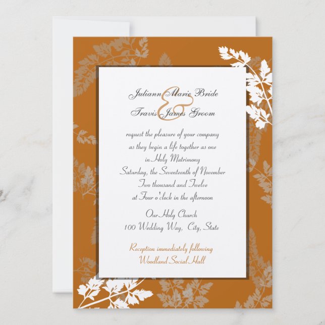 Rustic Lace Wedding Invitation (Front)