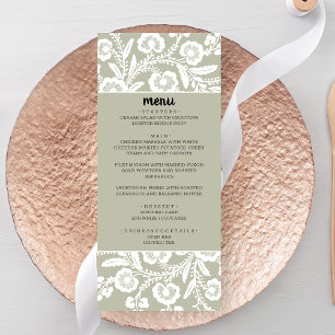 Rustic Lace Wedding Menu