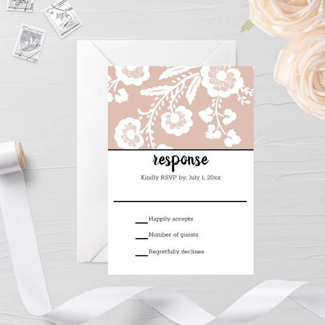 Rustic Lace Wedding RSVP Card (Creator Uploaded)