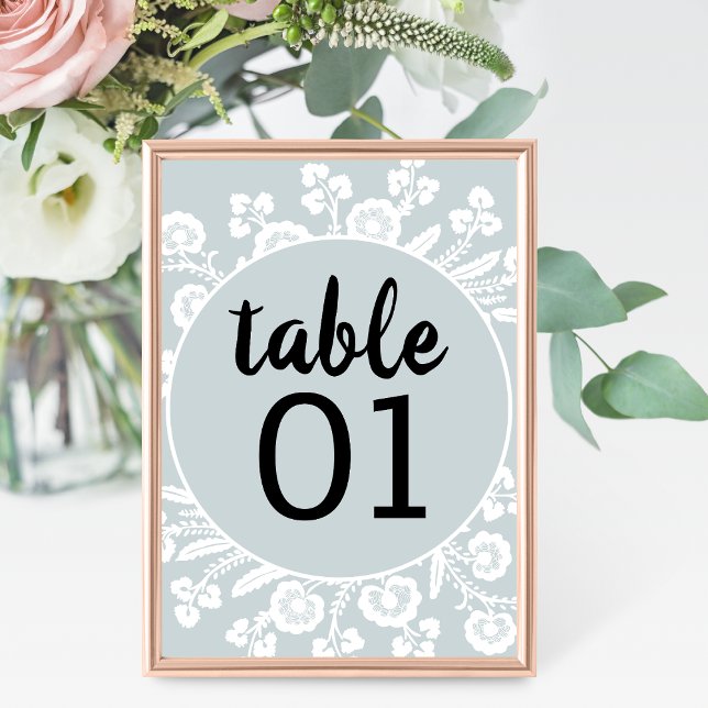 Rustic Lace Wedding Table Number (Creator Uploaded)