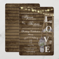Rustic Ladder and Lights Lavender Love Wedding