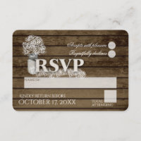Rustic Ladder Love Baby's Breath RSVP Wedding