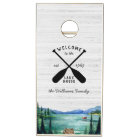 Rustic Lake House Themed Family Cornhole Set