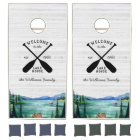 Rustic Lake House Themed Family Cornhole Set