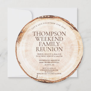 Rustic Lakehouse Family reunion Weekend  Invitation