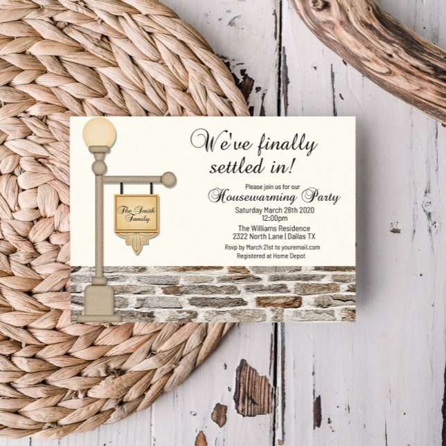 Rustic Lamp Post Housewarming Invitation (Creator Uploaded)
