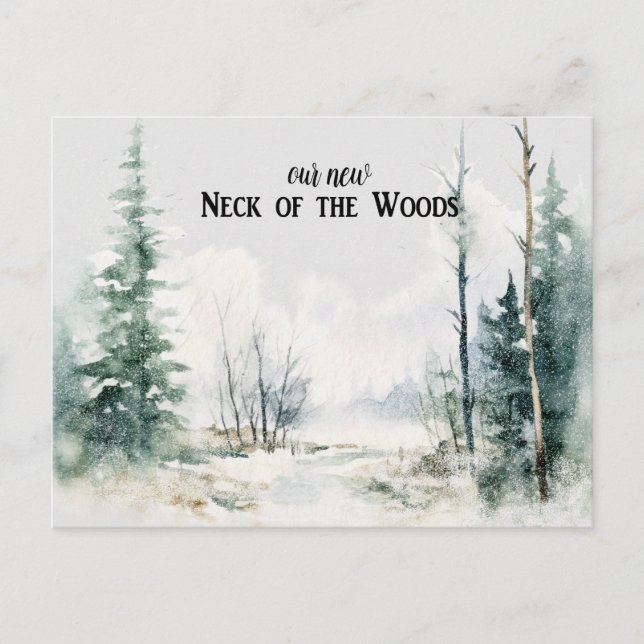 Rustic Landscape We've Moved New Home Announcement Postcard (Front)