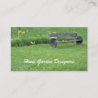 "Rustic landscaped lawn" double face business card