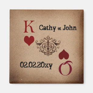 Rustic Las Vegas Wedding Cards Magnet