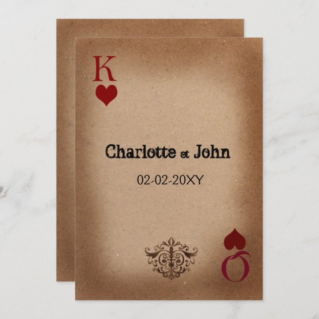 Rustic Las Vegas Wedding Invitation Cards (Front/Back)