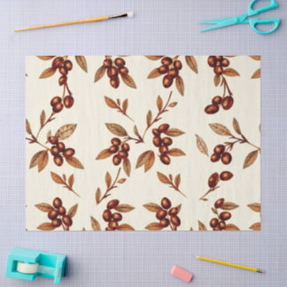 Rustic Latte & Espresso Icon Tissue Paper 