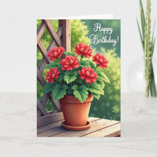 Rustic Lattice Birthday Card