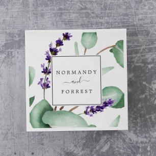 Rustic Lavender and Eucalyptus Wedding Napkin