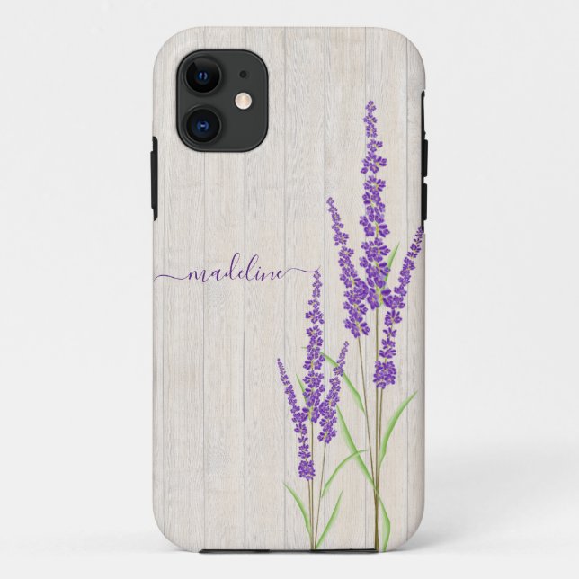 Rustic Lavender Botanical | Personalised Case-Mate iPhone Case (Back)