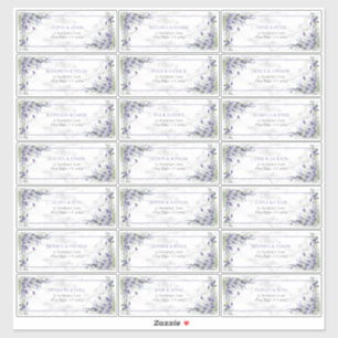 Rustic Lavender Eucalyptus Greenery Guest Address