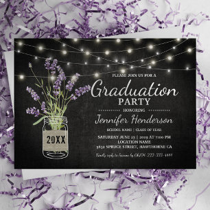 Rustic Lavender Graduation Party Class of 2025 Invitation