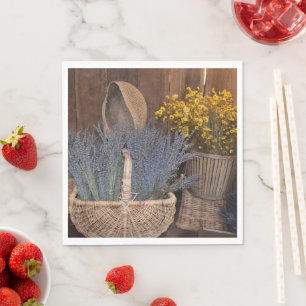 Rustic Lavender Harvest Napkin