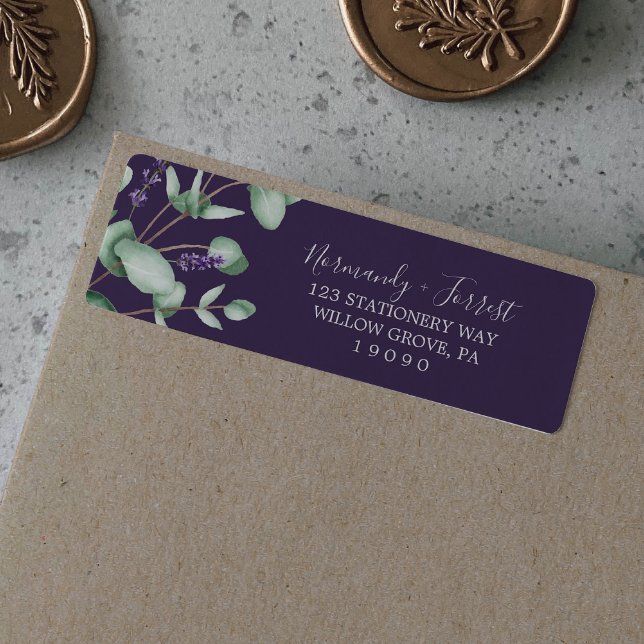 Rustic Lavender | Purple Return Address Label (Creator Uploaded)