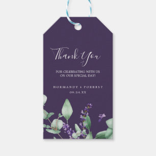 Rustic Lavender Purple Thank You Favour Gift Tags