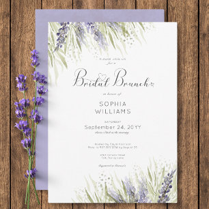 Rustic Lavender & Sage Bridal Brunch Invitation