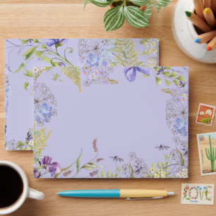 Rustic Lavender & Sage Wildflowers Lavender Envelope