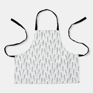 Rustic Lavender Sprigs Seamless Pattern Apron