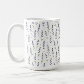 Rustic Lavender Sprigs Seamless Pattern Coffee Mug
