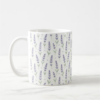 Rustic Lavender Sprigs Seamless Pattern Coffee Mug