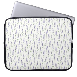 Rustic Lavender Sprigs Seamless Pattern Laptop Sleeve