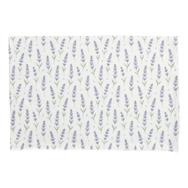 Rustic Lavender Sprigs Seamless Pattern Pillowcase (Front)