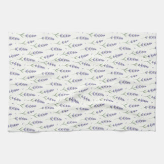 Rustic Lavender Sprigs Seamless Pattern Tea Towel