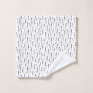 Rustic Lavender Sprigs Seamless Pattern Wash Cloth