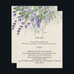 Rustic lavender wedding menu card<br><div class="desc">Rustic lavender wedding menu card.</div>