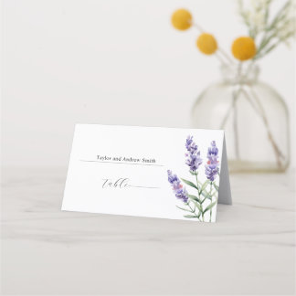 Rustic Lavender Wedding Place Card